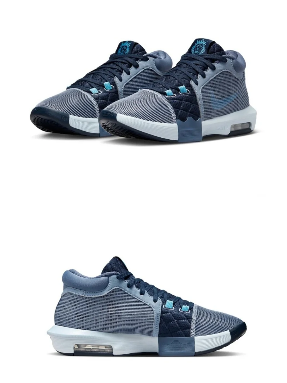 Nike Lebron Witness VIII 8 Basketball Shoes/Navy and Light Blue Low-Top